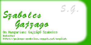 szabolcs gajzago business card